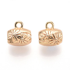 Настоящее золото 18K Поручни из латунной трубки, без кадмия, без никеля и без свинца, солнце, реальный 18 k позолоченный, 8x8x6.5 мм, отверстие : 1.2 мм, внутренний диаметр: 2.4 мм