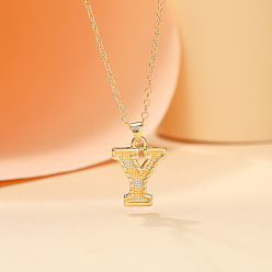 Letter Y Ожерелья с подвесками в виде инициалов из сплава, золотые, Письмо Y, 18.31 дюйм (46.5 см)