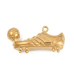 Золотой 304 подвески из нержавеющей стали, обувь прелести, золотые, 14x31.5x9 мм, отверстие : 1.8 мм