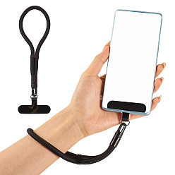 Черный Полиэфирный шнур для крепления телефона, для украшения мобильных аксессуаров, чёрные, 225 мм