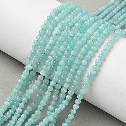 Амазонит Природных амазонит бисер нитей, круглые, 3 мм, отверстие : 0.6 мм, около 129 шт / нитка, 15.24~15.31 (38.7~38.9 см)