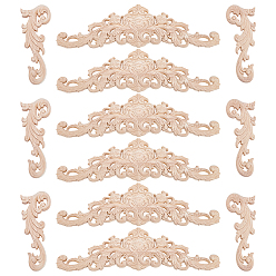 Мокасин 2 стили резьба по дереву накладка аппликация ремесло, украшение дома, цветок, мокасин, 159~300x60~81x6.5 мм