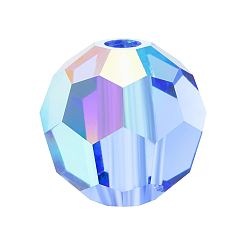 30050 200 Sapphire AB Хрустальные бусины preciosa®, чешский хрусталь, 451 19 602 круглый, 30050 200 сапфир аб, 3 мм, отверстие : 0.5 мм