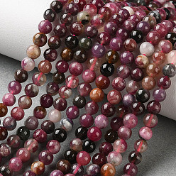 Турмалин Натуральный турмалин бисер нитей, круглые, 4~4.8 мм, отверстие : 0.7 мм, около 80~81 шт / нитка, 14.96 дюйм (38 см)