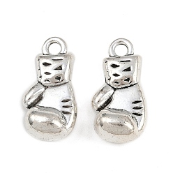 Античное Серебро Сплавочные подвески тибетского стиля, боксерские перчатки, античное серебро, 27x14x9 мм, отверстие : 3 мм, Около 141 шт / 1000 г