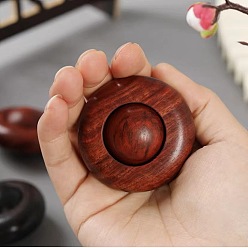 Коричневый Деревянный массажный инструмент, плоско-круглые, коричневые, 50 мм