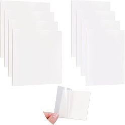 Beige 400 Sheets 2 Sizes PET Transparent Sticky Note Pads, Waterproof Memo Pad, for Office & School Supplies, Beige, 75~95x70~75.5x3mm, 50 sheets/pc, 4pcs/size