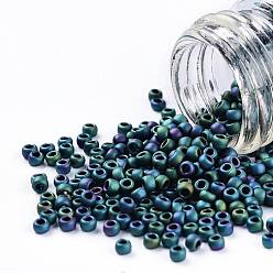 (706) Matte Color Iris Teal TOHO Round Seed Beads, Japanese Seed Beads, (706) Matte Color Iris Teal, 11/0, 2.2mm, Hole: 0.8mm, about 1110pcs/bottle, 10g/bottle