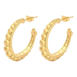 Золотой Вакуумное покрытие pvd 304 серьги-гвоздики из нержавеющей стали, серьги-кольца, золотые, 28x4.5 мм