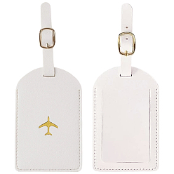 White PVC Luggage Tags, Rectangle, White, 170mm