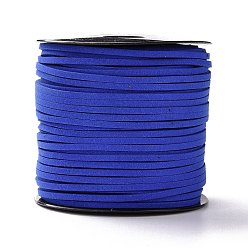 Blue Eco-Friendly Faux Suede Cord, Faux Suede Lace, Blue, 3.0x1.4mm, about 90m/roll