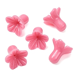 Cereza Cuentas talladas de coral sintético teñido, flor, cereza, 17x18 mm, agujero: 1.4 mm