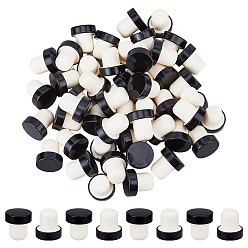 Черный Пробки для бутылок из дерева, с алюминиевой крышкой, для винной бутылки, чёрные, 30.5x29 мм