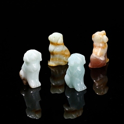Амазонит Украшения дисплея натурального амазонита, украшение домашнего офиса, собака, 25 мм