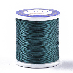 Teal Nylon 66 Coated Beading Threads for Seed Beads, Teal, 0.1mm, about 54.68 yards(50m)/roll