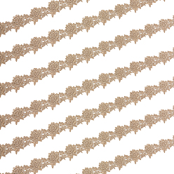 Светло-коричневый 10 ярдов отделка из золотистого металлического кружева, крафт-лента для новобрачных, костюм, ювелирные изделия, рукоделие и шитье, роза, загар, 1-3/4 дюйм (45 мм)