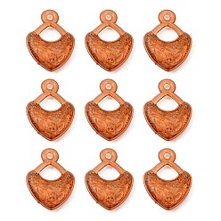 Chocolate Transparent Acrylic Pendant, Bag, Chocolate, 32mm long, 23mm wide, 5mm thick, hole: 3mm, about 416pcs/500g