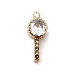 Леденец 304 подвески из нержавеющей стали, со стразами, леденец, 16x6.5x6 мм, отверстие : 1.5 мм