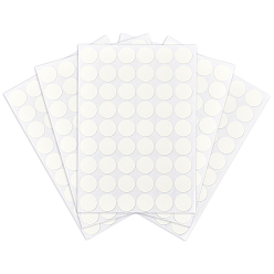 Белый 5 листы бумаги самоклеящиеся заглушки для отверстий под винты наклейки, круглые наклейки с отверстием для пылезащитного чехла, белые, 215x145x0.5 мм, наклейка: 21 мм в диаметре, о 54 шт / лист