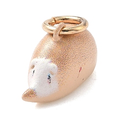 Hedgehog Аэрозольная краска 304 подвески из нержавеющей стали, с целью перехода в кольце, еж, 9x7x14.5 мм, отверстие : 4 мм