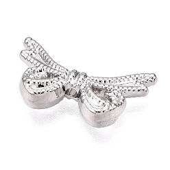 Платина Наберешь металлизации шарики сплава, без кадмия, без никеля и без свинца, бантом, платина, 11x20x4.5 мм, отверстие : 1.6 мм