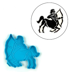 Sagittarius Constellation Silicone Cup Mat Molds, Resin Coaster Molds, UV Resin & Epoxy Resin Craft Making, Sagittarius, 118x128x9mm