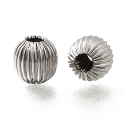 Платинированный Латунные бусины, без кадмия, без никеля и без свинца, круглые, Реальная платина, 11x11 мм, отверстие : 4.5 мм