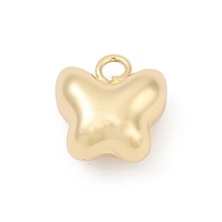 Бабочка Латунные подвески, реальный 14 k позолоченный, бабочка, 16x15.5x9.5 мм, отверстие : 3 мм