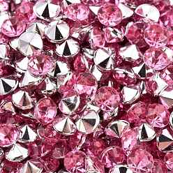 Фламинго Имитация taiwan акриловый горный хрусталь указал назад кабошоны, граненые, алмаз, фламинго, 4x3 мм