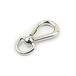 Platinum Alloy Swivel Clasps, Swivel Snap Hook, for Bag Buckle Accessories Makings, Platinum, 70mm, Hole: 20mm