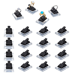 Черный Пластиковые стенды с одним кольцом, чёрные, 3.3x2.5x1.4 см