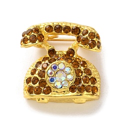 Tool Модные золотые цинковые сплавы эмалевые булавки, броши из стразов для рюкзака, телефон, 19.5x19.5 мм