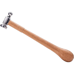 Цвет Древесины Молотки для чеканки из углеродистой стали, с деревянной ручкой, деревесиные, 25x5.7 см
