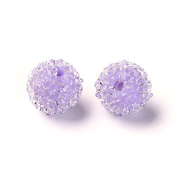 Фиолетовый Имитация конфетного стиля смоляные хрустальные стразы бусины, круглые, для ручек с бусинами, брелки, ювелирные изделия и ремесла, фиолетовые, 10 мм, отверстие : 1.5 мм