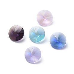 (52) Непрозрачная лаванда Стеклянные украшения из горного хрусталя, граненые, конус, разноцветные, 10x5 мм, отверстие : 0.8 мм