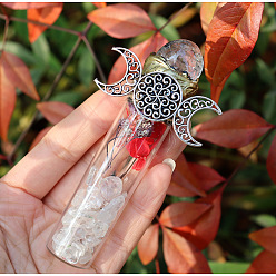 Хрусталь Натуральные лабрадоритовые дисплеи, для украшения дома, бутылка желаний, 120x25 мм