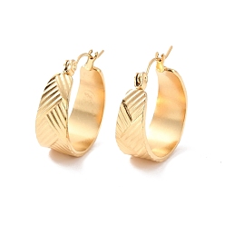 Золотой Ионное покрытие (ip) 304 толстые серьги-кольца из нержавеющей стали для женщин, золотые, 22x19.5x8 мм, штифты : 0.5 мм