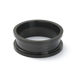 Черный 201 Нержавеющая сталь рифленая кольцевая рифленая, кольцевой сердечник, для изготовления инкрустации, электрофорез черный, внутренний диаметр: 18 мм