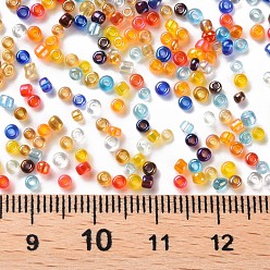 Mixed Color 12/0 Round Glass Seed Beads, Transparent Colours Rainbow, Round Hole, Mixed Color, 12/0, 2mm, Hole: 1mm, about 3333pcs/50g, 50g/bag, 18bags/2pounds