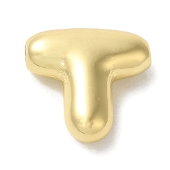 Letter T Brass Pendants, Long-Lasting Plated, Real 18K Gold Plated, Letter T, 10x10x3.5mm, Hole: 1.2mm