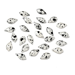 Clear Spot Pattern Resin Cabochons, Nail Art Decoration Accessories, Teardrop, Clear, 10x5x2mm