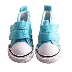 Темно-бирюзовый Повседневная парусиновая обувь куклы из искусственной кожи, аксессуары для кукол bjd, темные бирюзовый, 50x30x25 мм