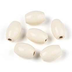 Желтая Старая Ткань  Окрашенные распылением деревянные бусины Schima, рис, старое кружево, 12~12.5x7.5~8.5 мм, отверстие : 2~2.5 мм