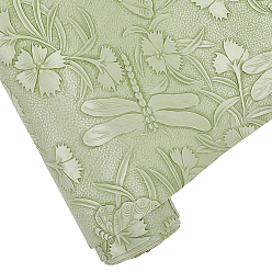 Желто-Зеленый Искусственная кожа, для поделок, цветочным узором, желто-зеленый, 1370x301x0.8 мм