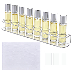 Mixed Color 1 Set 8 Holes Plastic Storage Holders, Rectangle, 1 Sheet A4 Double Sided Tape Sponge Paper, Mixed Color, 238x36x29mm, Hole: 25mm