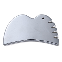 Терагерцовый камень Инструменты для массажа синтетическими терагерцовыми камнями, Доски Wing Gua Sha для профессионального или домашнего спа, расслабляющий, выздоровление, боли, 58x99.5x6.5 мм, отверстие : 2.5 мм