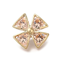 Золотой Стойка металлическая латунная микропрофилированная кубическая циркония подвески, долговечный, без свинца и без кадмия, , золотые, 17x17x7.5 мм, отверстие : 1.8 мм