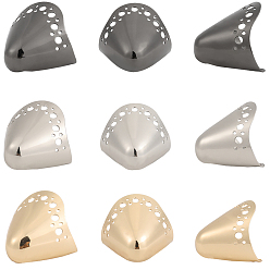 (52) Непрозрачная лаванда 6шт 3 цвета железные накладки на подносок, протекторы для пальцев ног, для остроносых туфель на высоком каблуке, разноцветные, 38.5x37x28 мм, отверстие : 1.5 мм, 2 шт / цвет