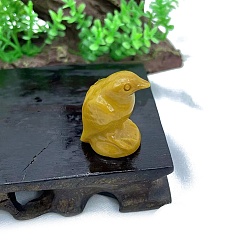 Другие Джасперы Украшения для скульптур из натурального желтого камня, для домашнего офисного стола, орел, 30 мм