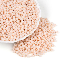 Папайя Оранжевый Непрозрачные акриловые бусины, круглые, papayawhip, 4x3.5 мм, отверстие : 1.6 мм, Около 18000 шт / 500 г